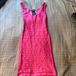 Hot Pink BEBE Body Con Dress